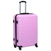 Set Valigie Trolley a Custodia Rigida 3 pz Rosa in ABS