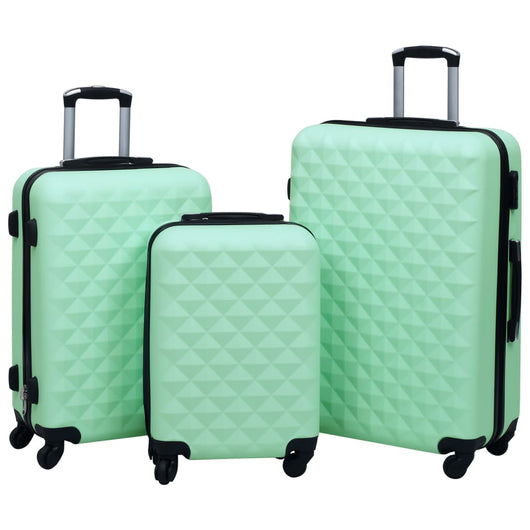 Set Valigie Trolley a Custodia Rigida 3 pz Menta in ABS cod mxl 54170