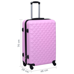 Trolley a Custodia Rigida Rosa ABS 92424