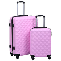 Set Valigie Trolley a Custodia Rigida 2 pz Rosa in ABS cod mxl 49624