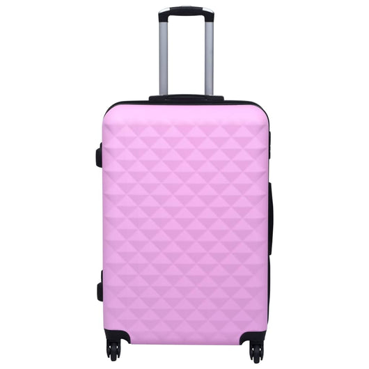 Set Valigie Trolley a Custodia Rigida 2 pz Rosa in ABS cod mxl 49624