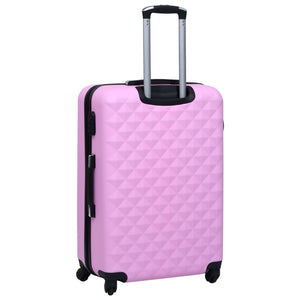 Set Valigie Trolley a Custodia Rigida 2 pz Rosa in ABS cod mxl 49624