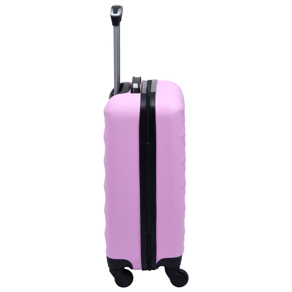 Set Valigie Trolley a Custodia Rigida 2 pz Rosa in ABS cod mxl 49624