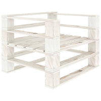 Poltrona da Giardino su Pallet in Legno Bianco 49332