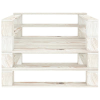 Poltrona da Giardino su Pallet in Legno Bianco 49332