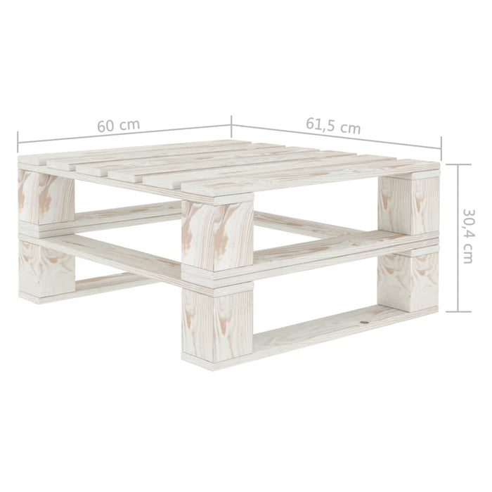 Tavolo da Giardino in Pallet Bianco in Legno cod mxl 34335