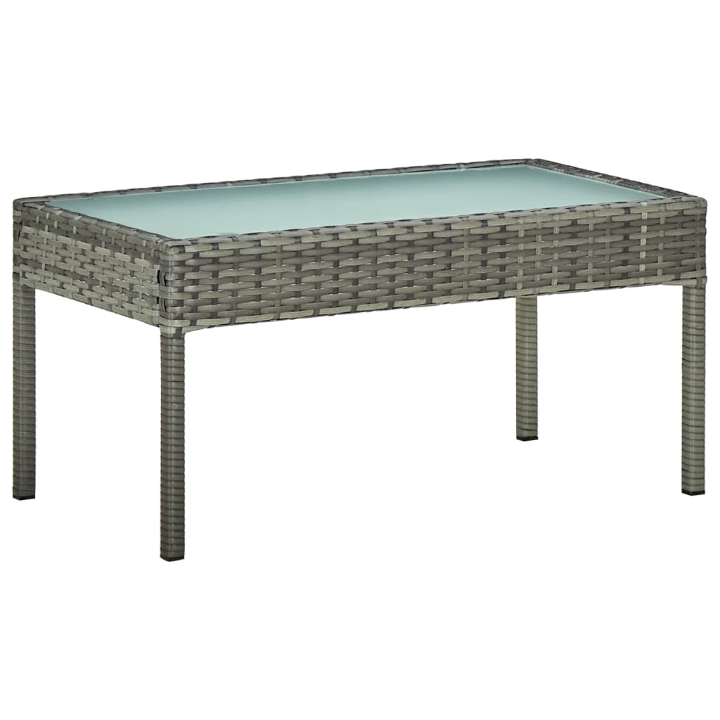 Set Divani da Giardino 5pz con Cuscini in Polyrattan Grigio 45790