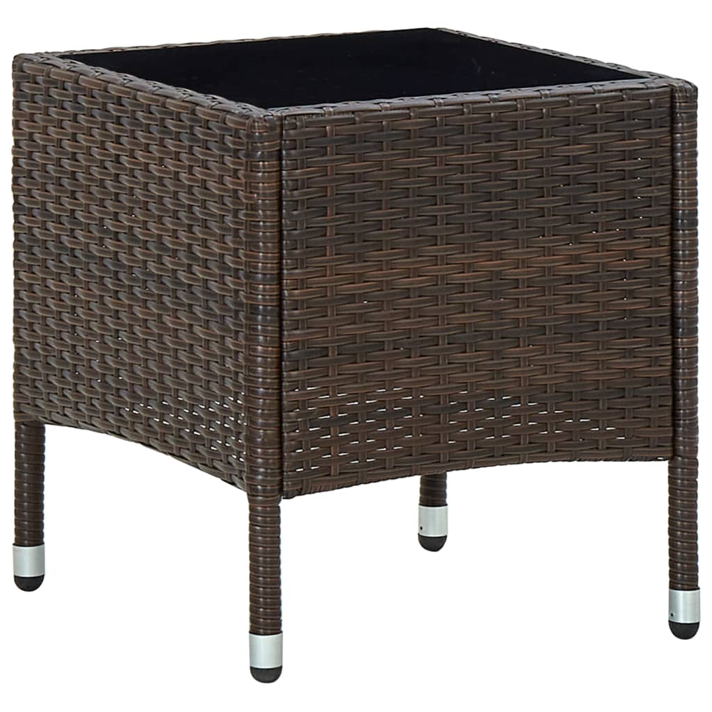 Tavolo da Giardino Marrone 40x40x45 cm in Polyrattan cod mxl 34193