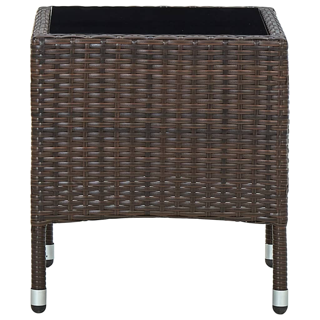 Tavolo da Giardino Marrone 40x40x45 cm in Polyrattan cod mxl 34193