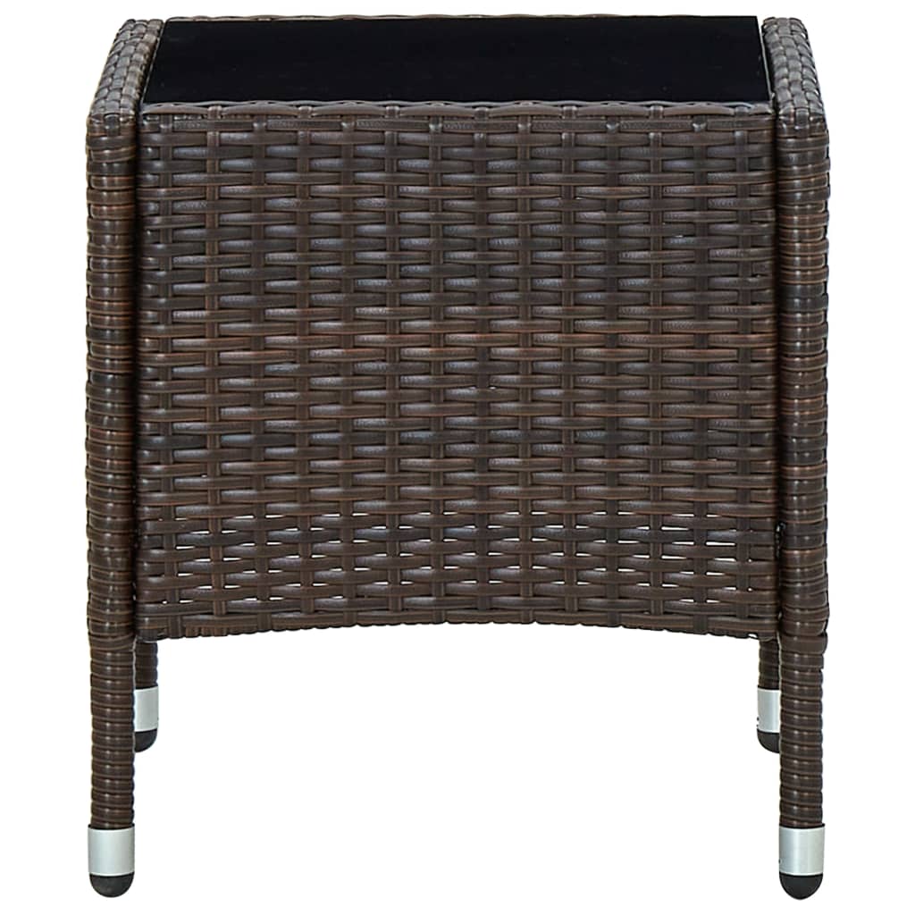 Tavolo da Giardino Marrone 40x40x45 cm in Polyrattan cod mxl 34193