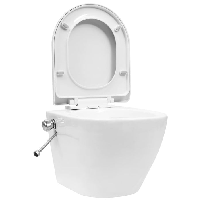 Toilette senza Bordo Sospesa con Funzione Bidet Ceramica Bianca 145781