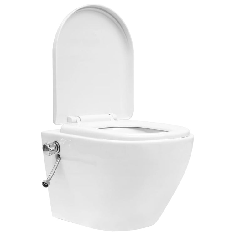 Toilette senza Bordo Sospesa con Funzione Bidet Ceramica Bianca 145781