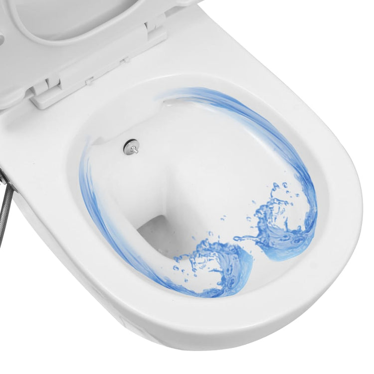 Toilette senza Bordo Sospesa con Funzione Bidet Ceramica Bianca 145781