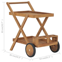 Carrello da Tè in Legno Massello di Teak 49425