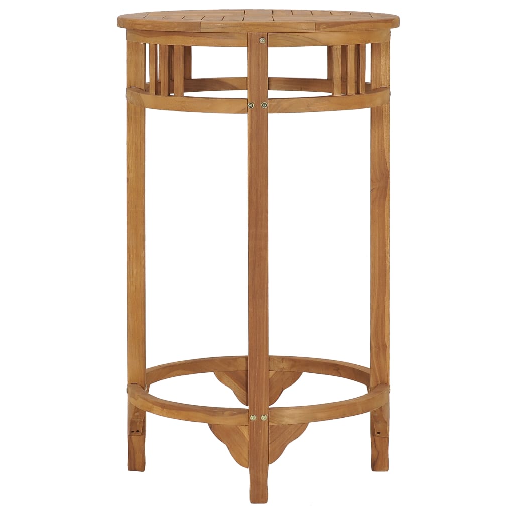 Tavolino da Bar Ø 60 cm in Legno Massello di Teak 49426