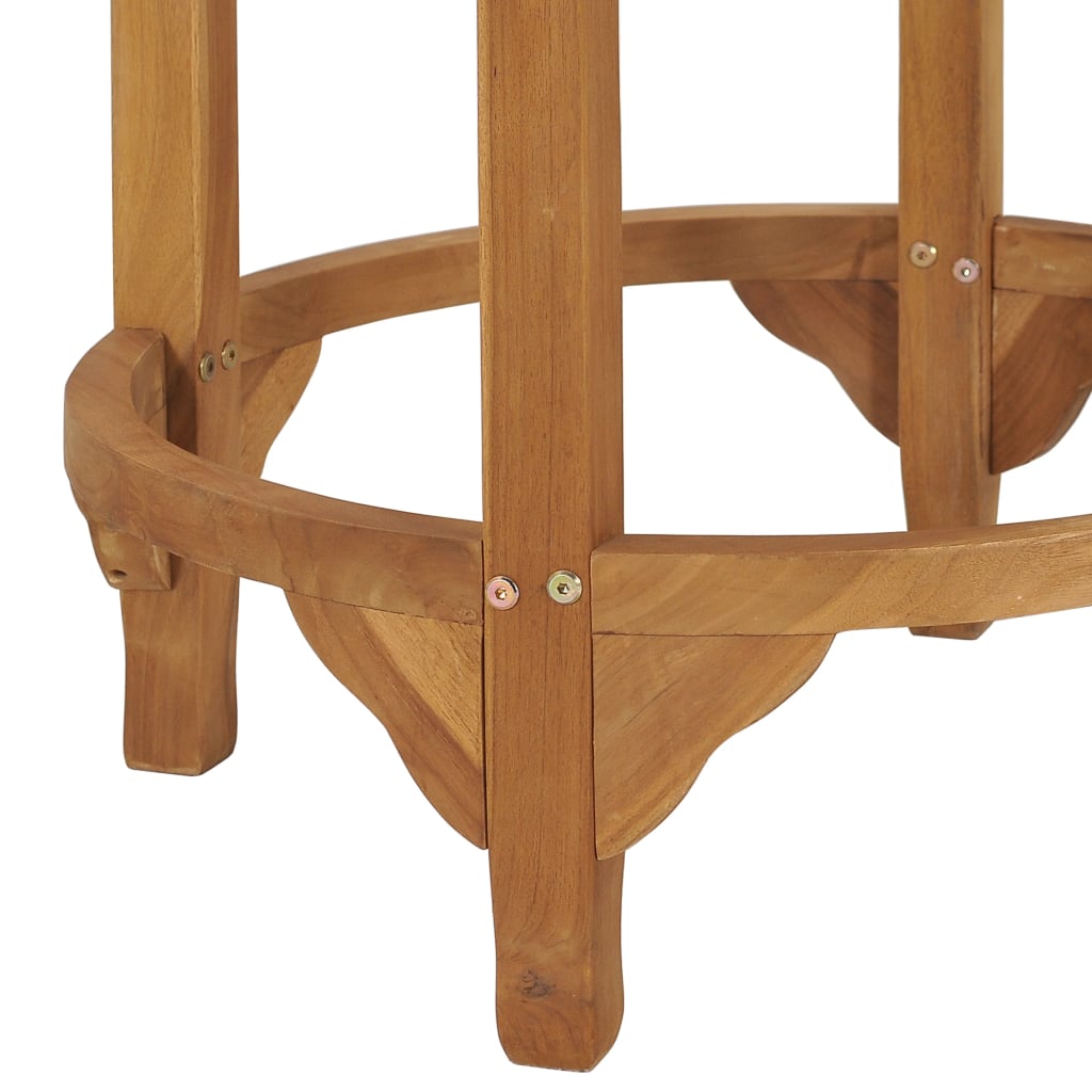 Tavolino da Bar Ø 60 cm in Legno Massello di Teak 49426