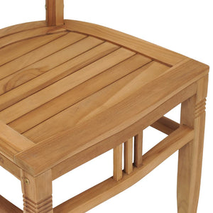 Sedie da Giardino 2 pz in Legno Massello di Teak 49433