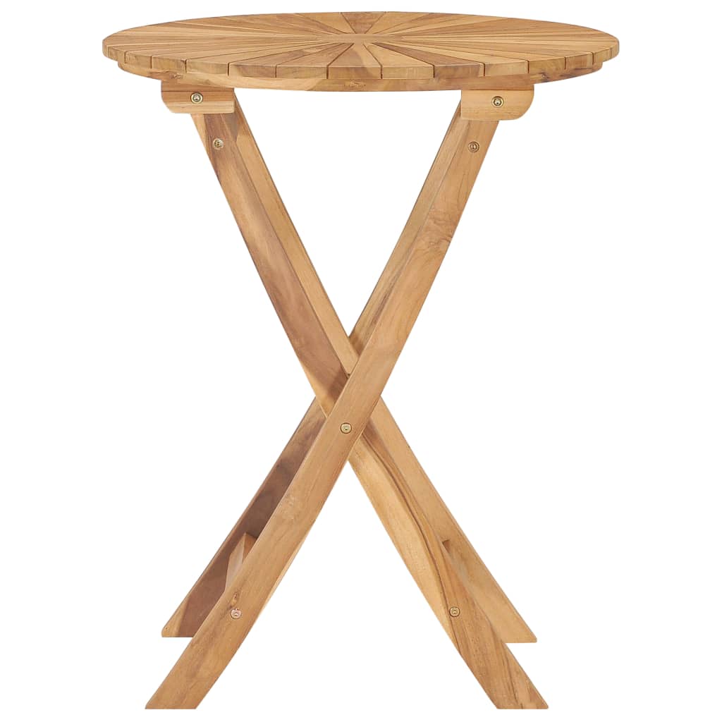 Tavolo da Giardino Pieghevole Ø  60 cm Legno Massello di Teak 49437