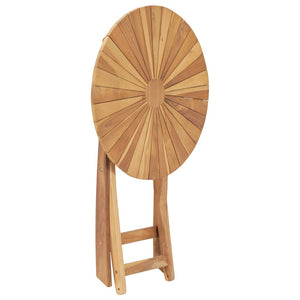 Tavolo da Giardino Pieghevole Ø  60 cm Legno Massello di Teak 49437