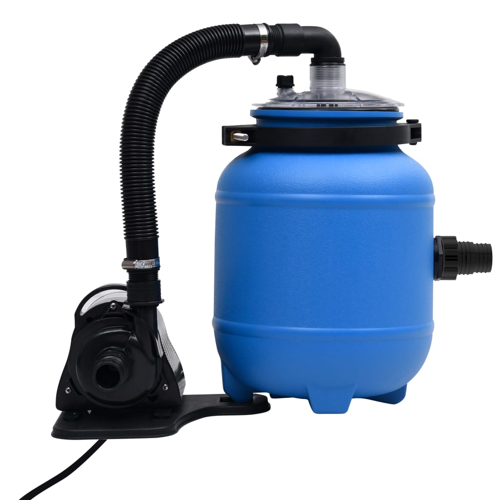 Pompa con Filtro per Piscina Nera e Blu 4 m³/h 92293