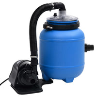 Pompa con Filtro per Piscina Nera e Blu 4 m³/h cod mxl 61619