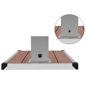 Doccia da Esterno con Piatto in WPC Acciaio Inossidabile cod mxl 53869