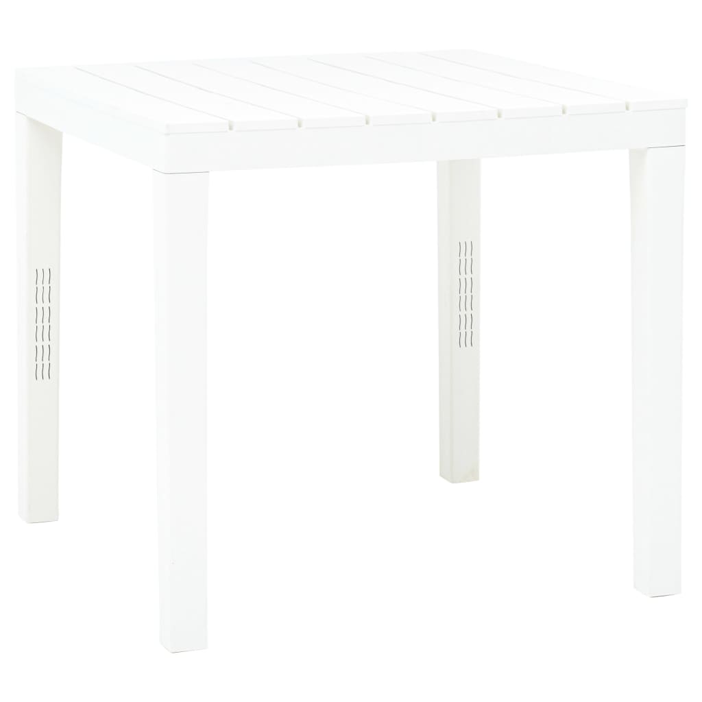 Tavolo da Giardino con 2 Panche in Plastica Bianco cod mxl 34570