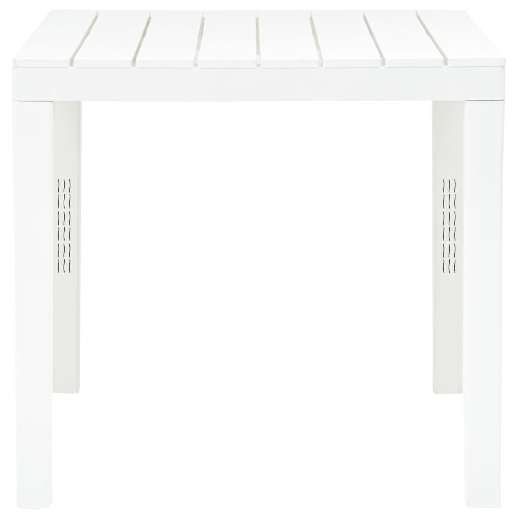 Tavolo da Giardino con 2 Panche in Plastica Bianco cod mxl 34570