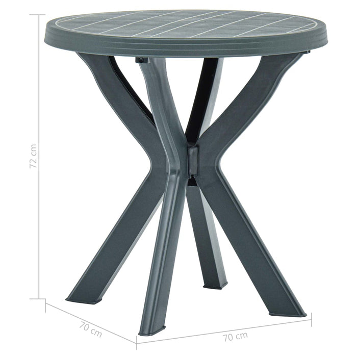 Tavolo da Bistrot Verde Ø70 cm in Plastica cod mxl 34467