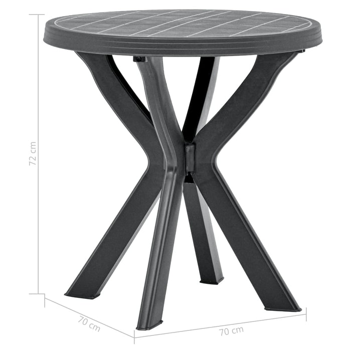 Tavolo da Bistrot Antracite Ø70 cm in Plastica cod mxl 34213