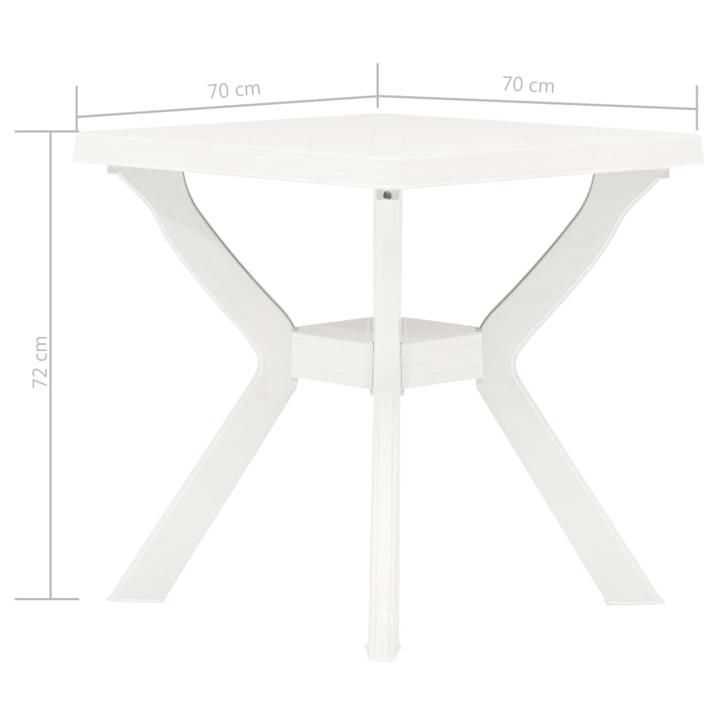 Tavolo da Bistrot Bianco 70x70x72 cm in Plastica cod mxl 34190