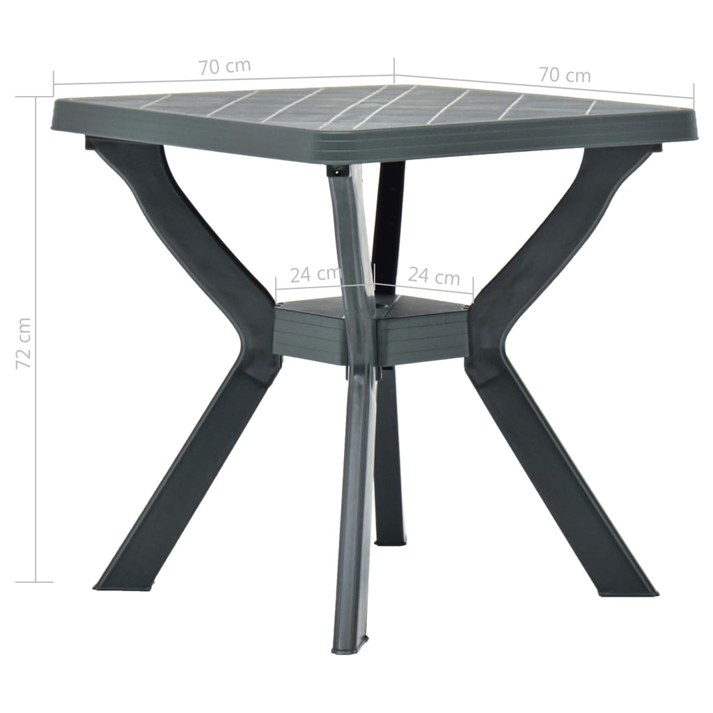 Tavolo da Bistrot Verde 70x70x72 cm in Plastica cod mxl 34520