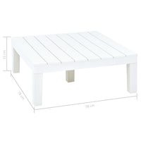 Tavolo da Giardino Bianco 78x78x31 cm in Plastica 48827