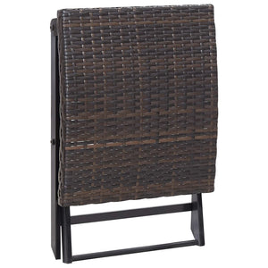 Sgabello Pieghevole in Polyrattan Marrone cod mxl 61413