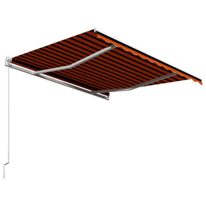 Tenda da Sole Retrattile Manuale 300x250 cm Arancione e Marrone cod mxl 43628