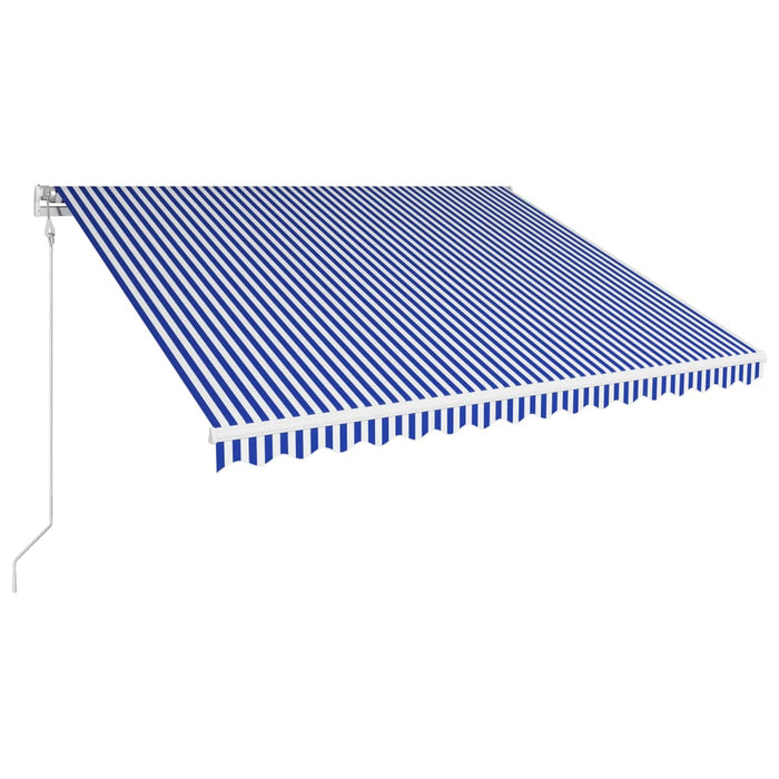 Tenda da Sole Retrattile Automatica 400x300 cm Blu e Bianca cod mxl 65759