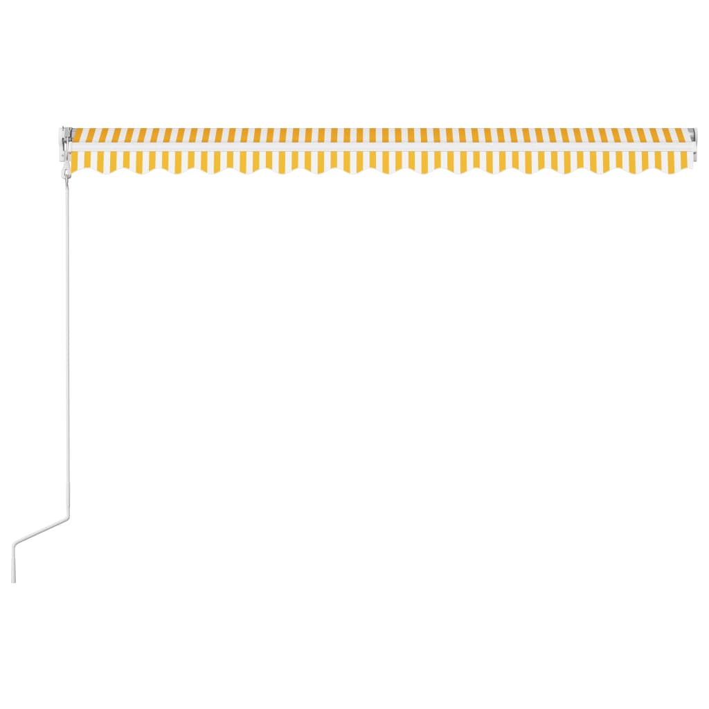 Tenda da Sole Retrattile Automatica 400x300 cm Gialla e Bianca cod mxl 65761