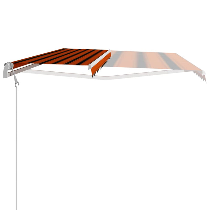 Tenda da Sole Retrattile Automatica 400x300 cm Arancione e Marrone cod mxl 65775