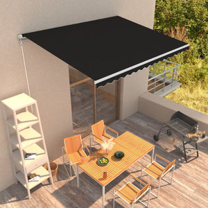 Tenda da Sole Retrattile Manuale 400x300 cm Antracite 3051215