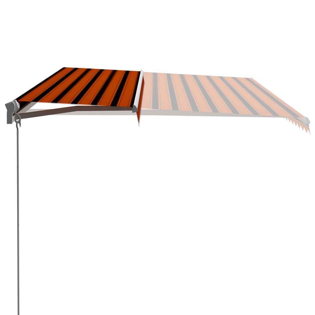 Tenda da Sole Retrattile Manuale 500x300 cm Arancione e Marrone cod mxl 68346