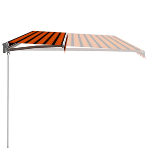 Tenda da Sole Retrattile Manuale 600x300 cm Arancione e Marrone cod mxl 43630