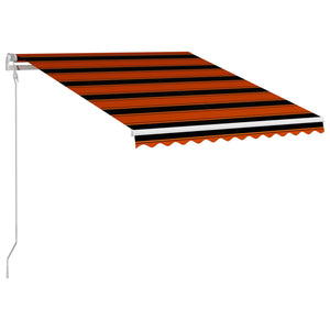 Tenda da Sole Retrattile Automatica 350x250 cm Arancione e Marrone