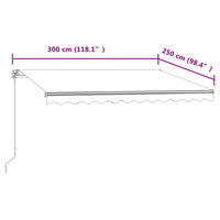 Tenda da Sole Retrattile Automatica 350x250 cm Arancione e Marrone cod mxl 43635