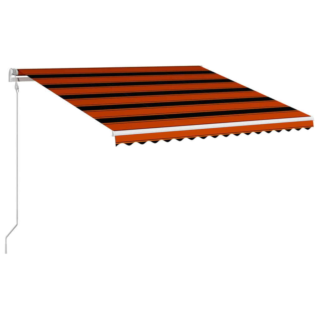 Tenda da Sole Retrattile Automatica 450x300 cm Arancione e Marrone