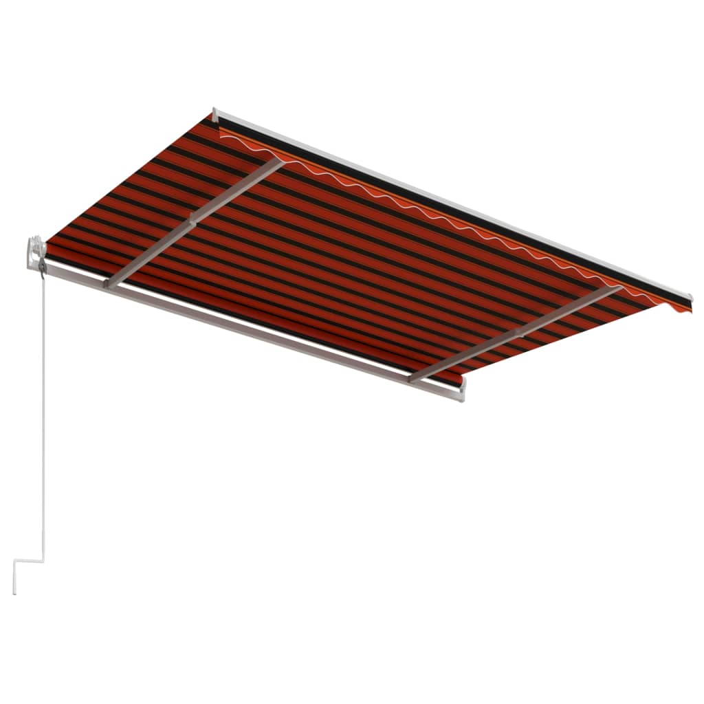 Tenda da Sole Retrattile Automatica 450x300 cm Arancione e Marrone