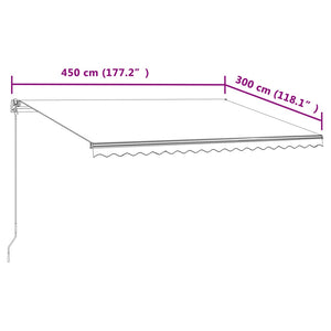 Tenda da Sole Retrattile Automatica 450x300 cm Arancione e Marrone