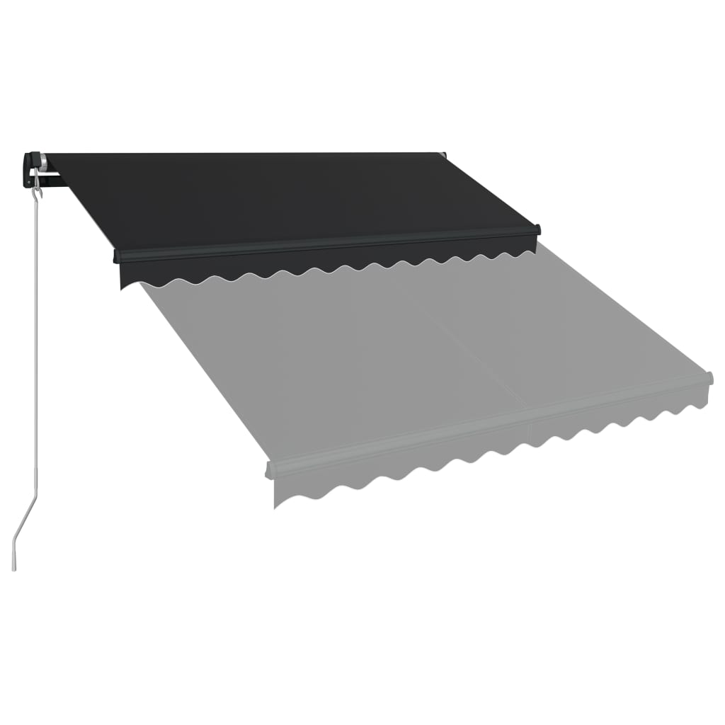 Tenda da Sole Retrattile Manuale con LED 300x250 cm Antracite cod mxl 51558