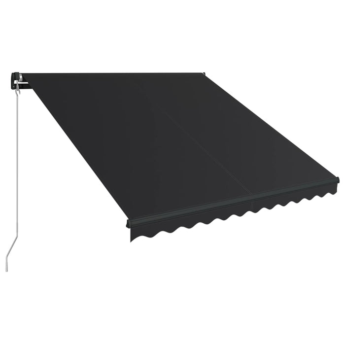 Tenda da Sole Retrattile Manuale con LED 350x250 cm Antracite cod mxl 51577