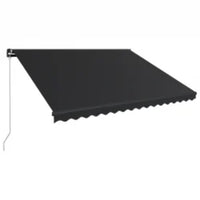 Tenda da Sole Retrattile Manuale con LED 450x300 cm Antracite cod mxl 52782