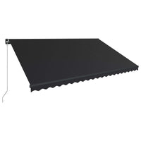 Tenda da Sole Retrattile Manuale con LED 500x300 cm Antracite cod mxl 55588